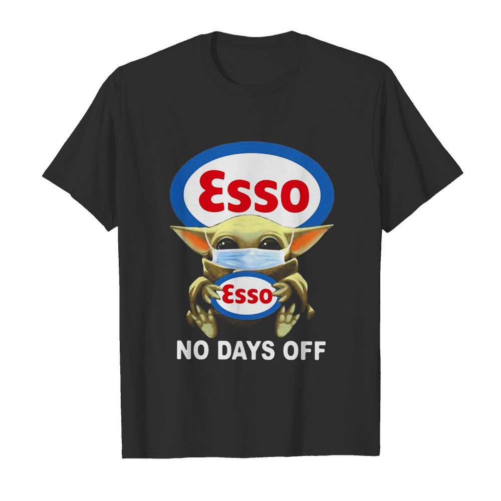 Baby Yoda hug Esso mask no days off  Classic Men's T-shirt