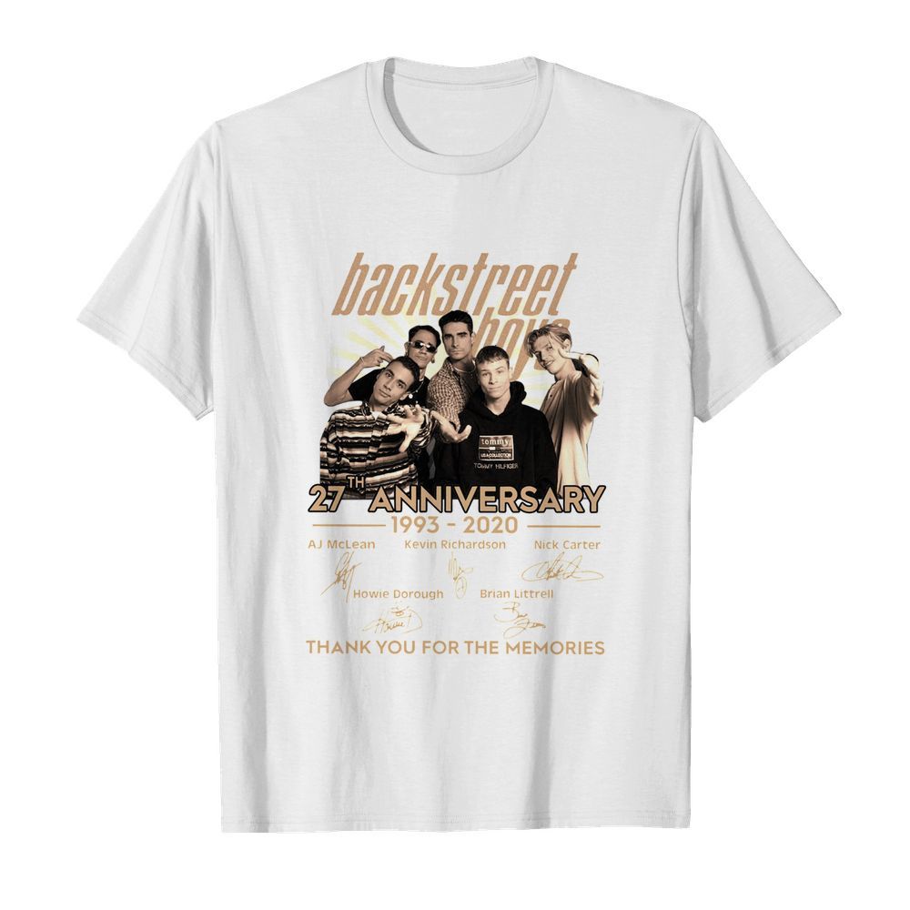 Backstreet Boys 27th Anniversary 1993-2020 Thank You For The Memories Signature shirt