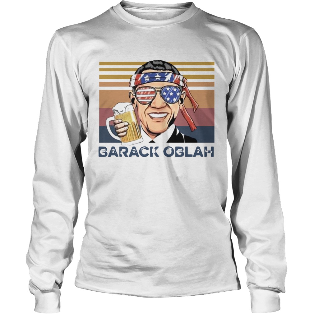 Barack Obama Oblah Vintage  Long Sleeve