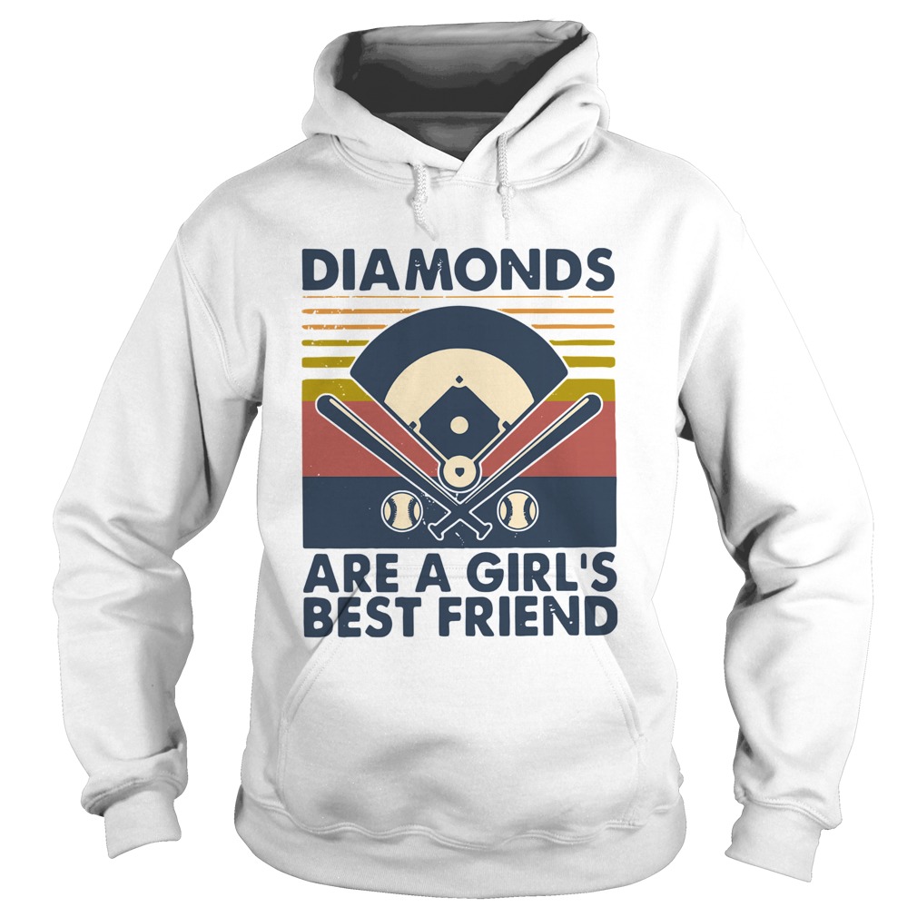 Baseball Diamonds Are A Girls Best Friend Vintage  Hoodie