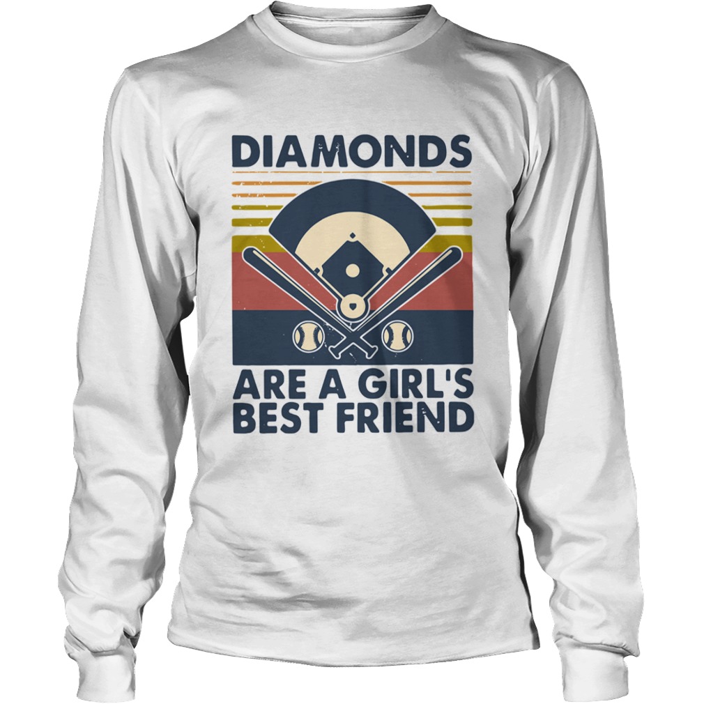 Baseball Diamonds Are A Girls Best Friend Vintage  Long Sleeve