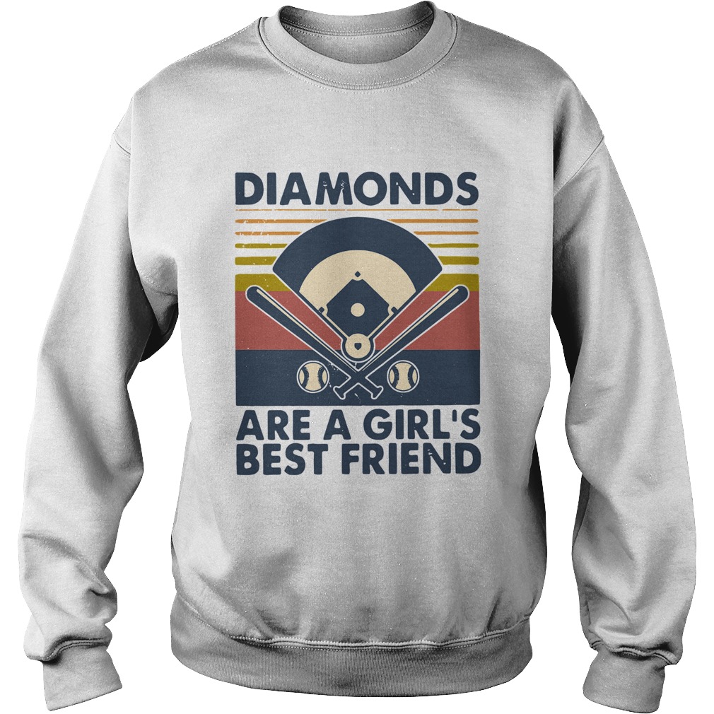 Baseball Diamonds Are A Girls Best Friend Vintage  Sweatshirt