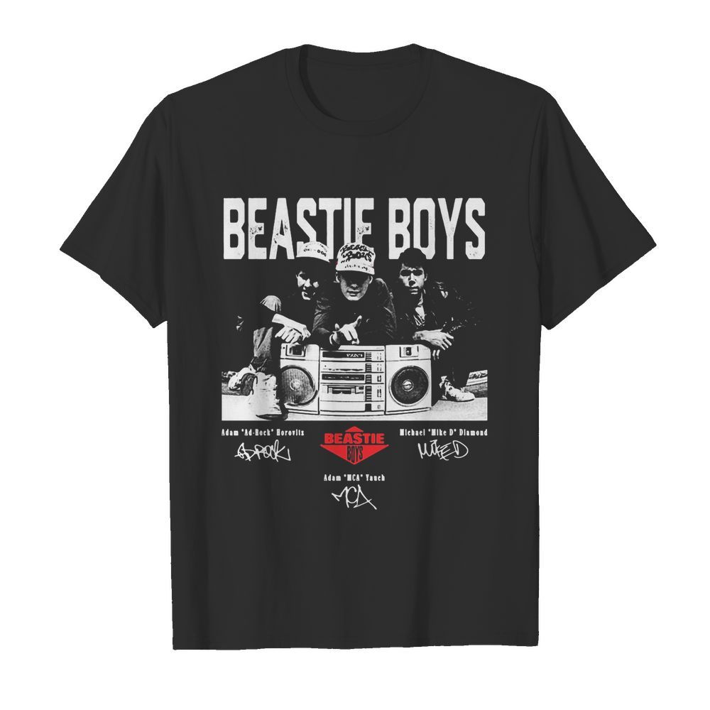 Beastie boys adam ad-rock borovets michael mike d diamond adam mca vanch signatures shirt