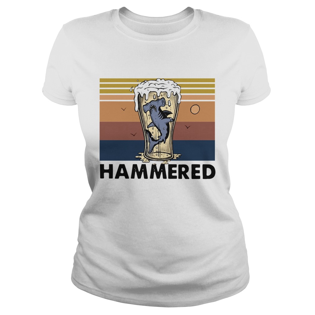 Beer And Hammerhead Sharks Vintage  Classic Ladies