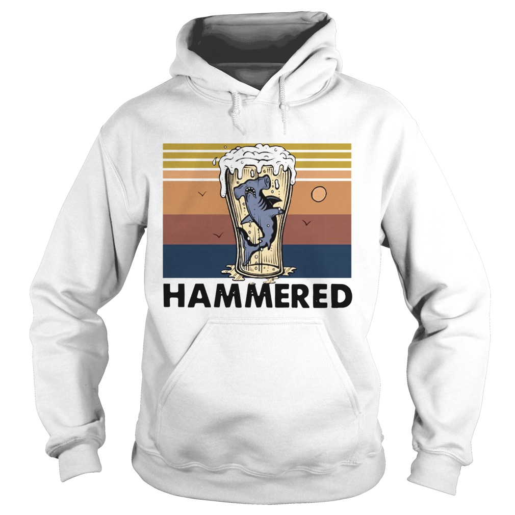 Beer And Hammerhead Sharks Vintage  Hoodie