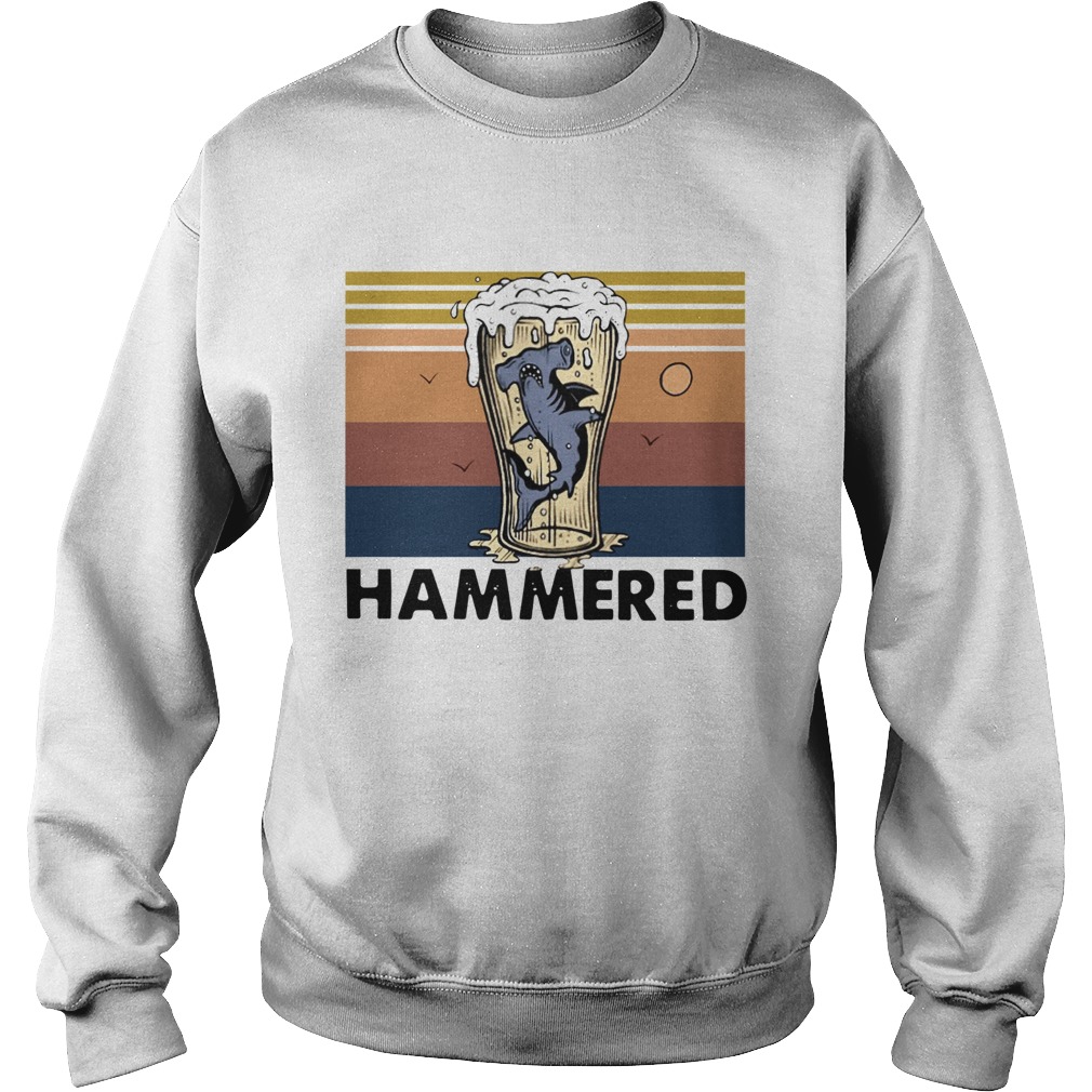 Beer And Hammerhead Sharks Vintage  Sweatshirt