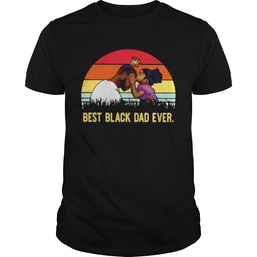 Best Black Dad Ever Sunset Vintage  Unisex