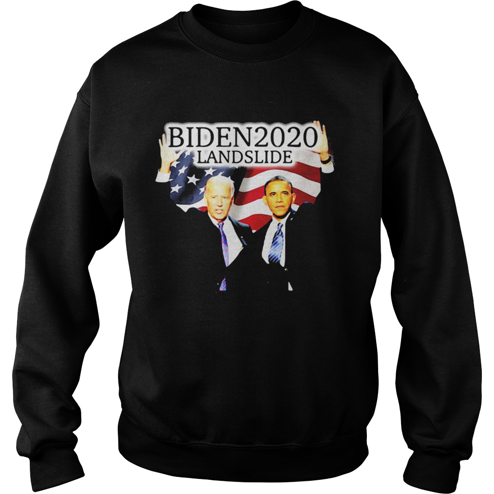 Biden 2020 Obama landslide American flag veteran Independence Day  Sweatshirt