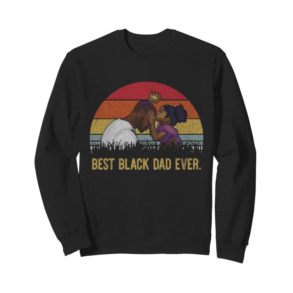 Black Dad Ever Sunset Vintage  Unisex Sweatshirt