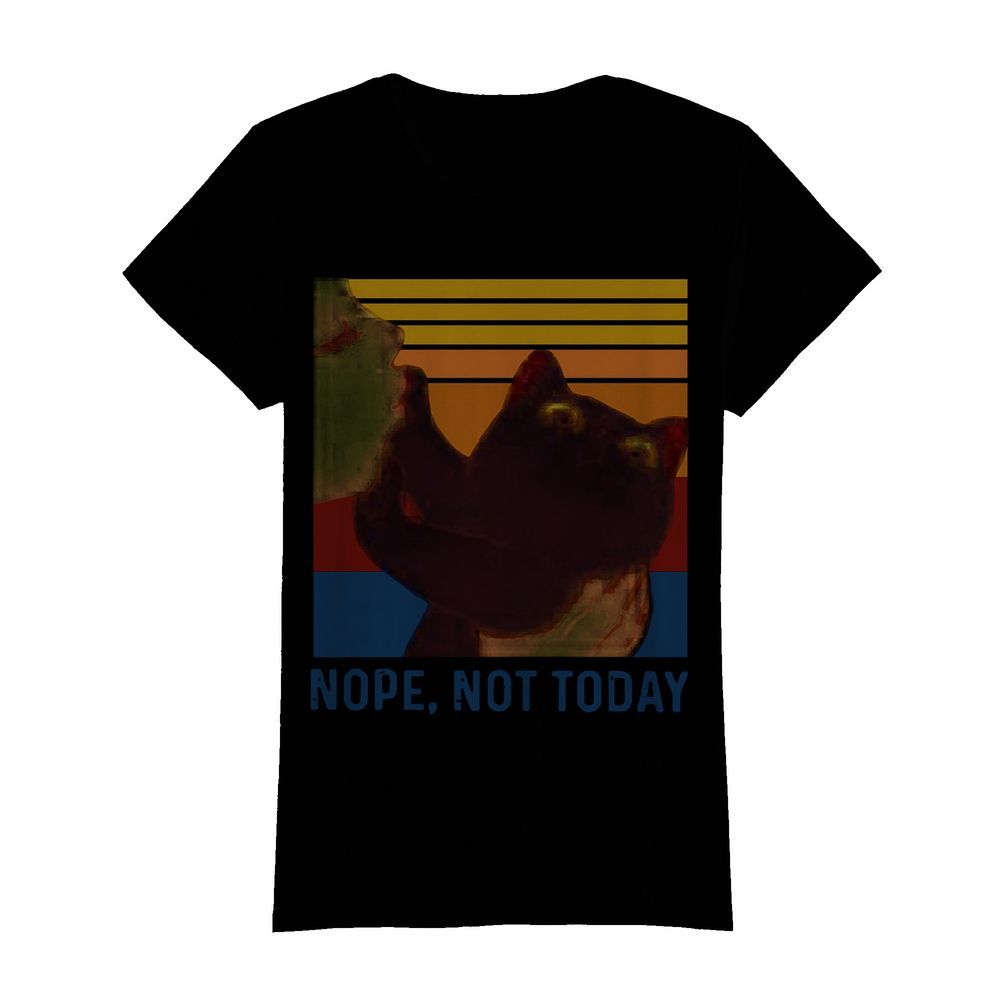 Black cat nope not today vintage  Classic Women's T-shirt