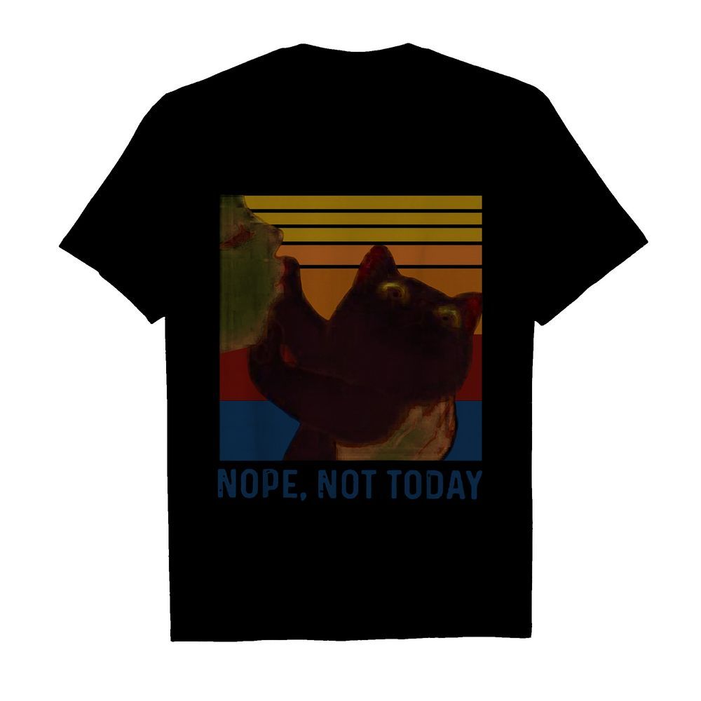 Black cat nope not today vintage  Classic Men's T-shirt