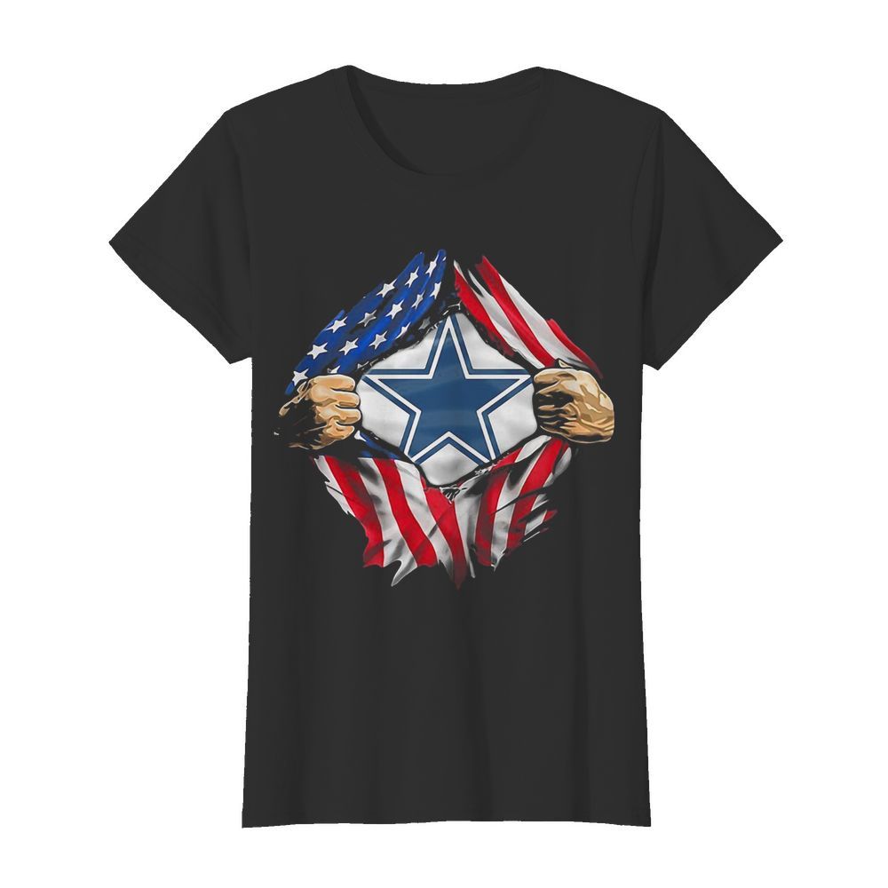 Blood insides dallas cowboys american flag independence day  Classic Women's T-shirt