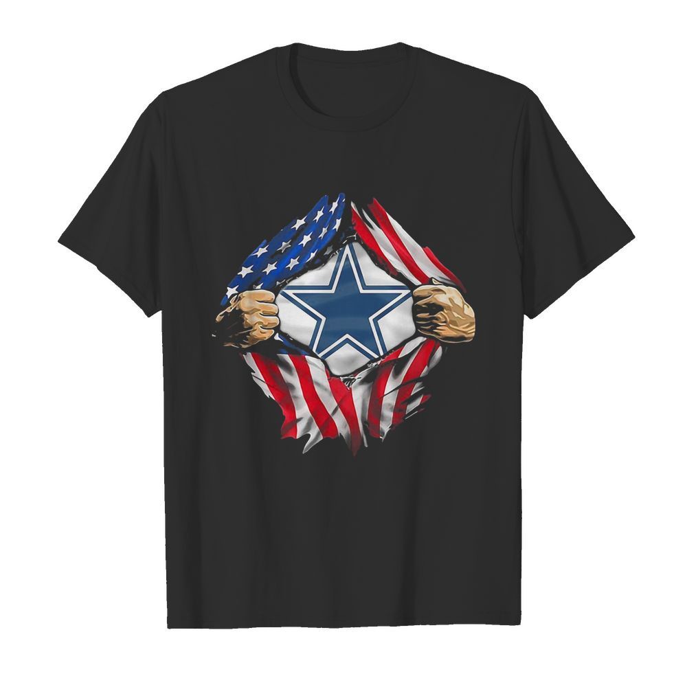 Blood insides dallas cowboys american flag independence day  Classic Men's T-shirt