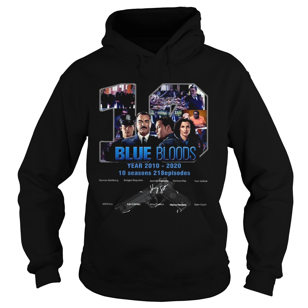 Blue Bloods 10 Years 2010 2020 10 Seasons 218 Episodes  Hoodie