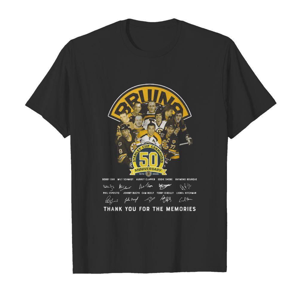 Bruins stanley cup champions 50th anniversary signature shirt