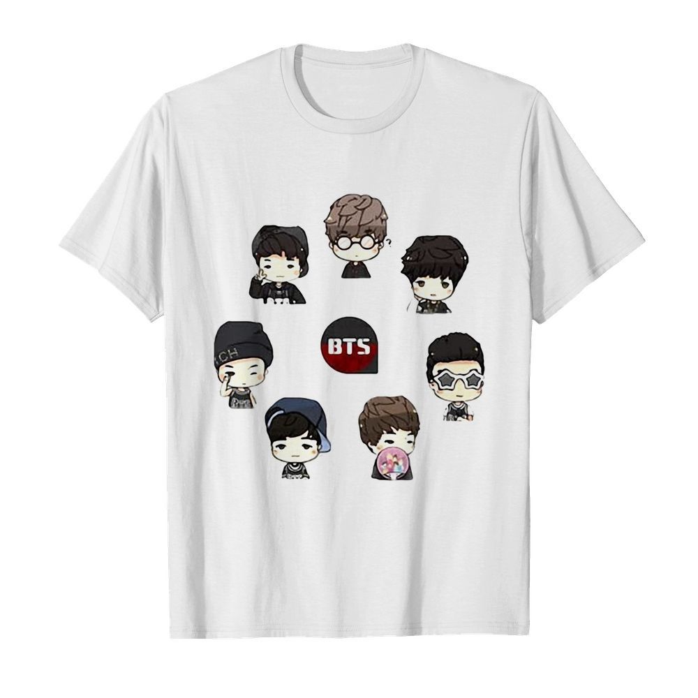 Bts bangtan boy same cartoon chibi shirt