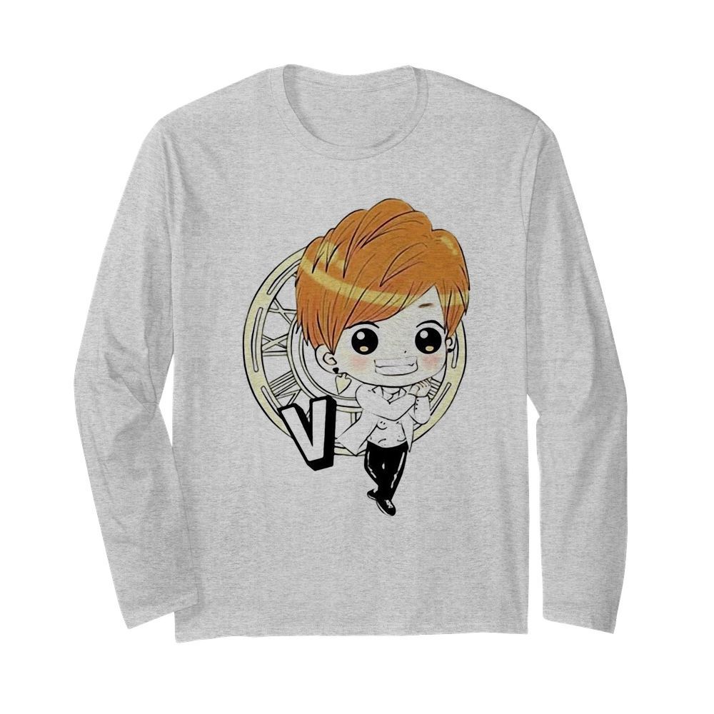 Bts bangtan boy same cartoon v rap monster  Long Sleeved T-shirt 