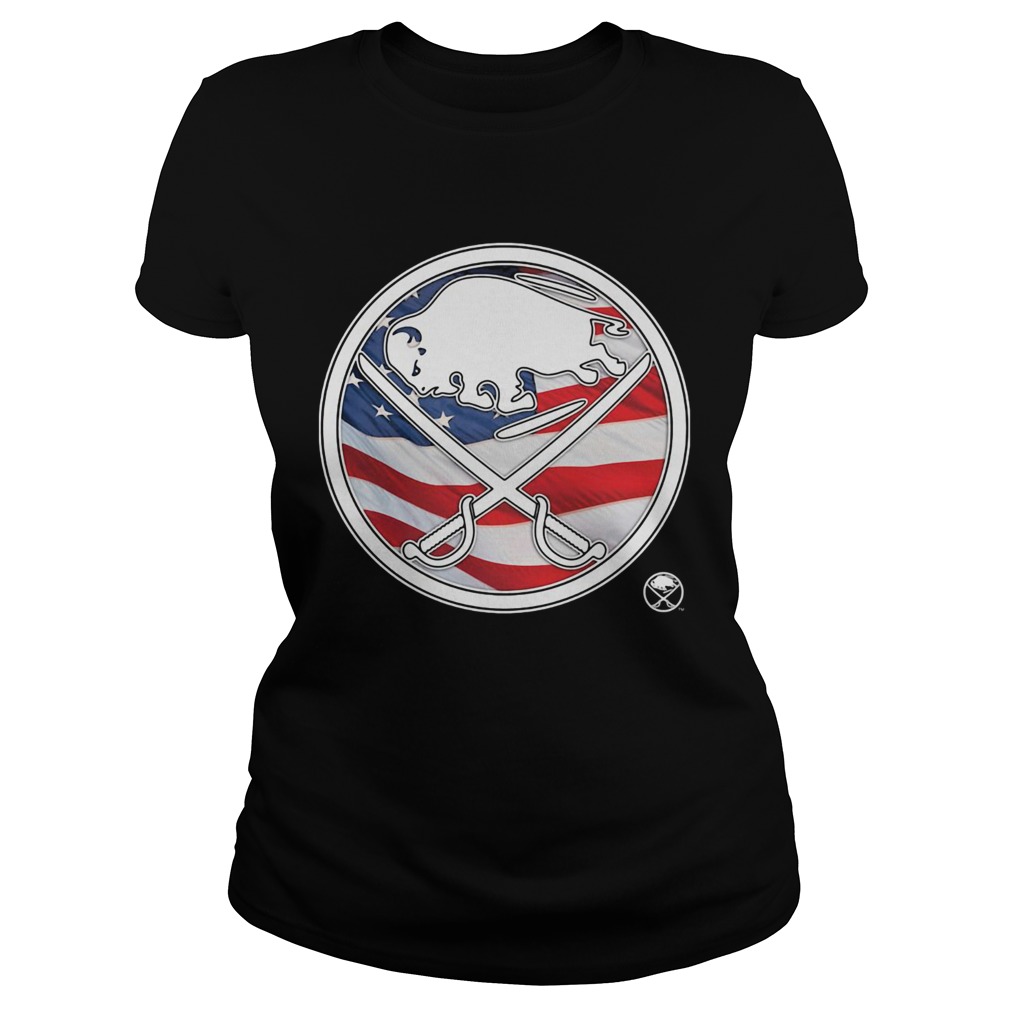 Buffalo Sabres American flag veteran Independence Day  Classic Ladies