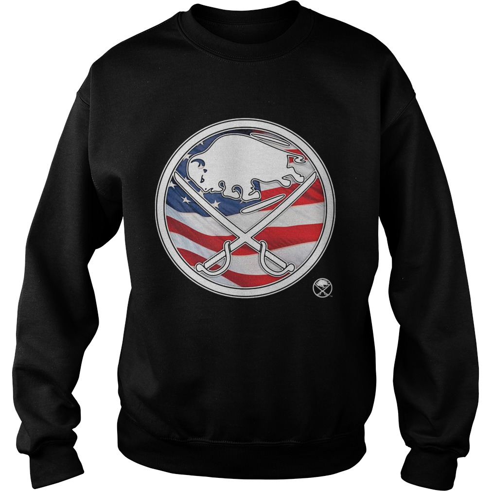 Buffalo Sabres American flag veteran Independence Day  Sweatshirt