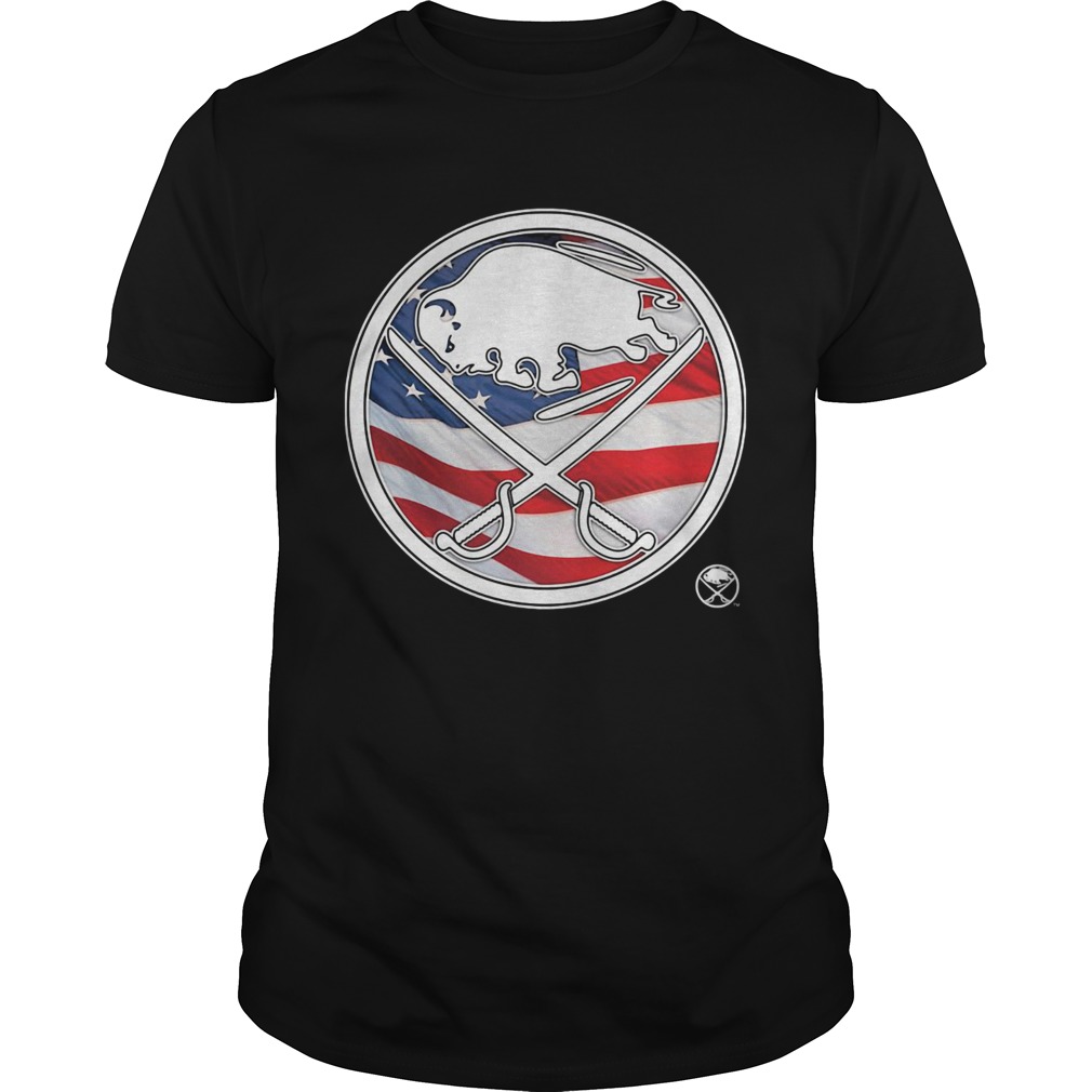 Buffalo Sabres American flag veteran Independence Day  Unisex