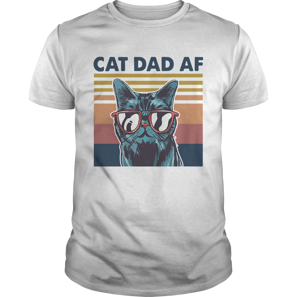 Cat Dad Af Glasses Vintage  Unisex