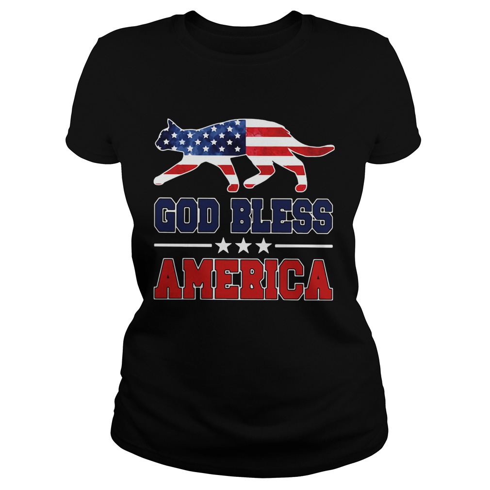 Cat God Bless America  Classic Ladies