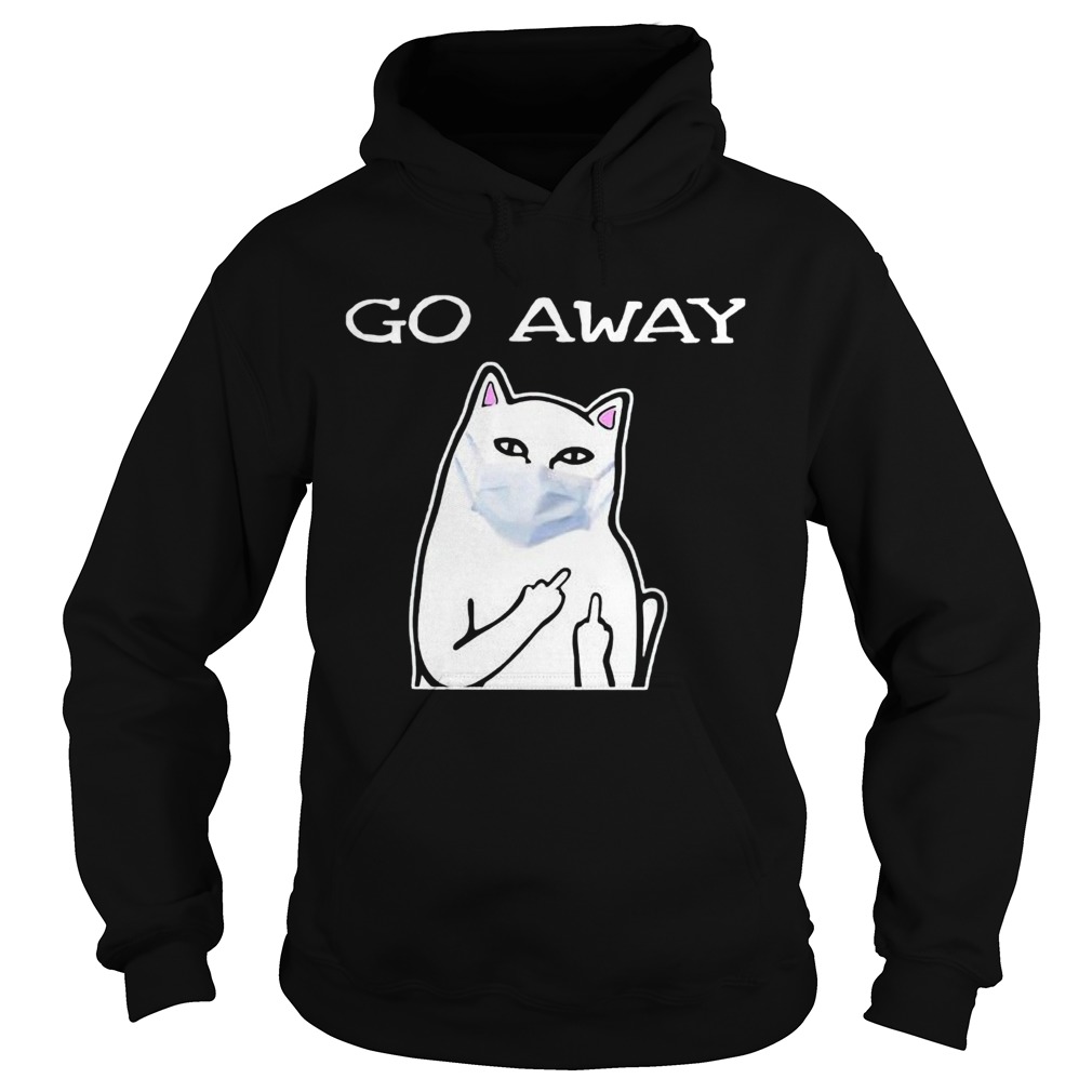 Cat White Mask Go Away  Hoodie