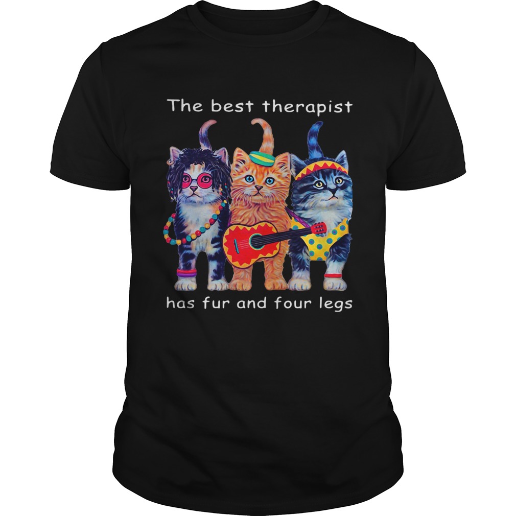 Cats The Best Therapist Has Fur And Four Legs shirt