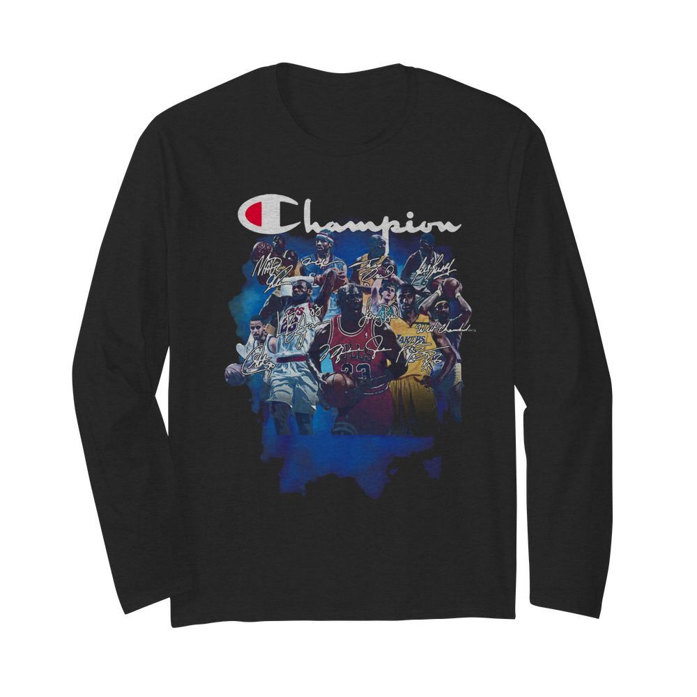 Champion All Legends Players Nba Signatures  Long Sleeved T-shirt 