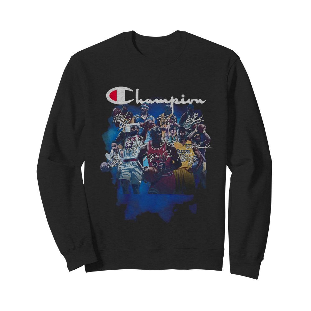 Champion All Legends Players Nba Signatures  Unisex Sweatshirt