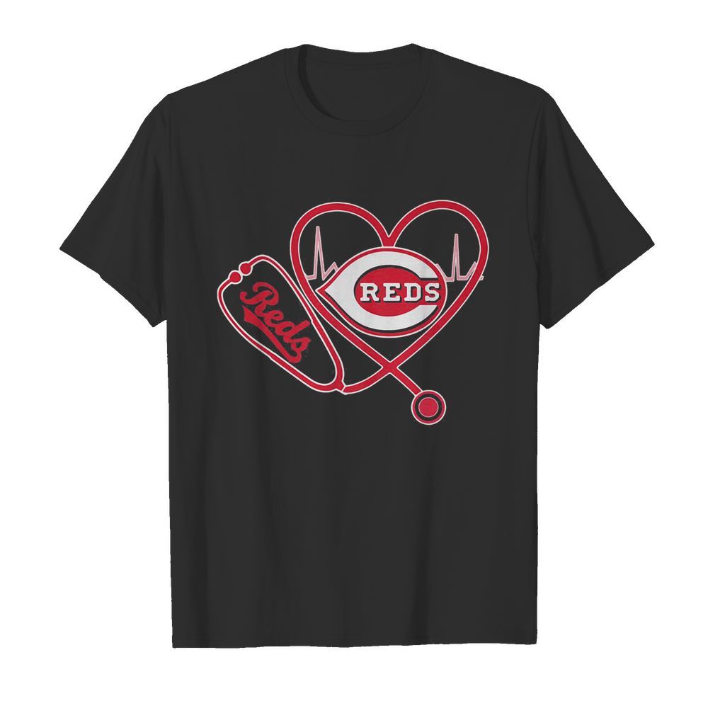 Cincinnati reds stethoscope heart shirt