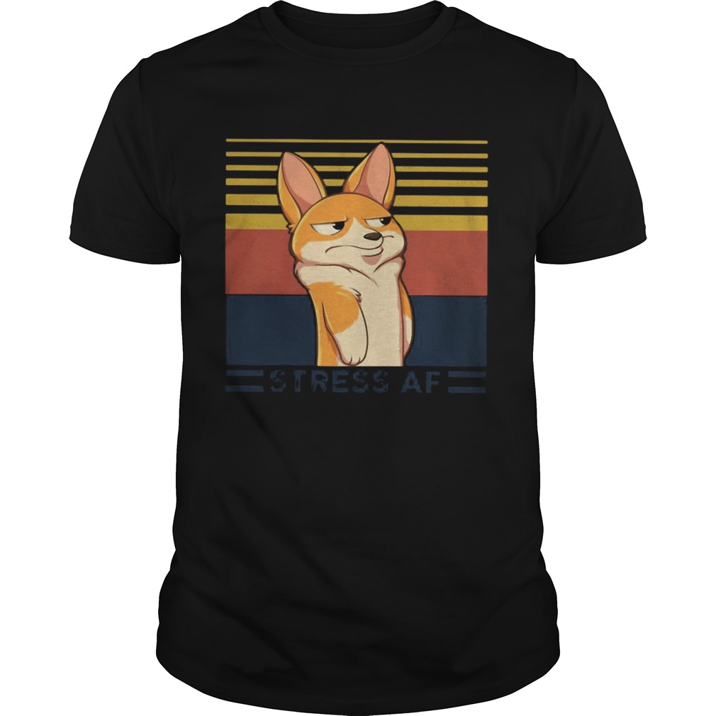 Corgi dog stress af vintage shirt