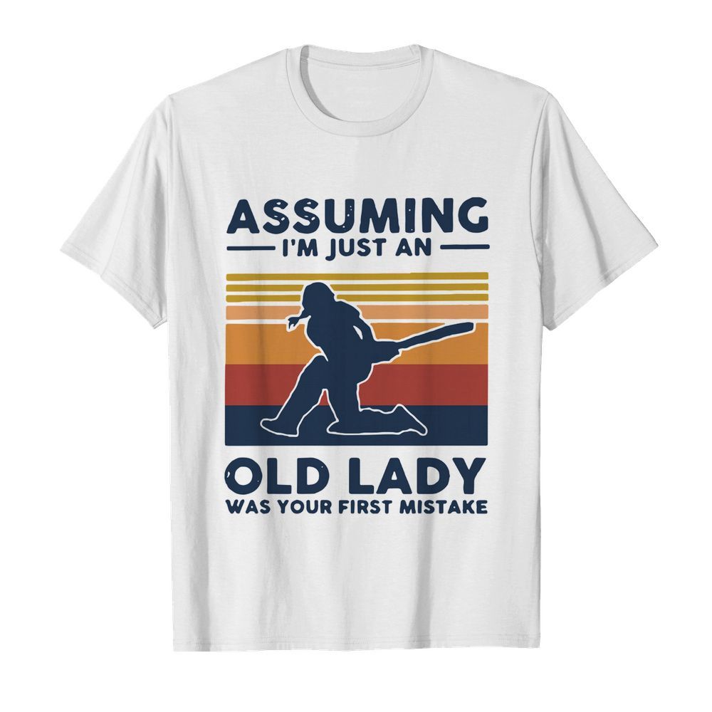 Cricket Assuming I'm Just An Old Lady Was Your First Mistake Vintage  Classic Men's T-shirt