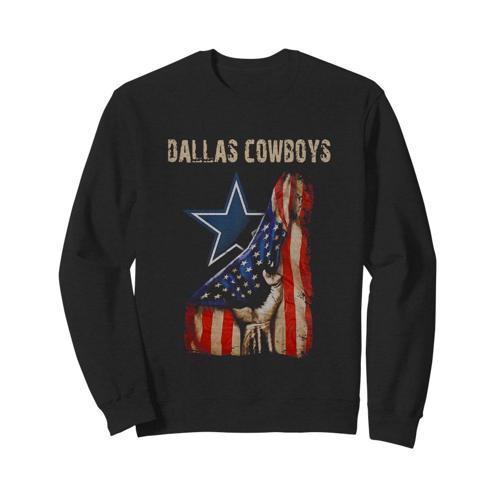 Dallas Cowboys American Flag Independence Day  Unisex Sweatshirt