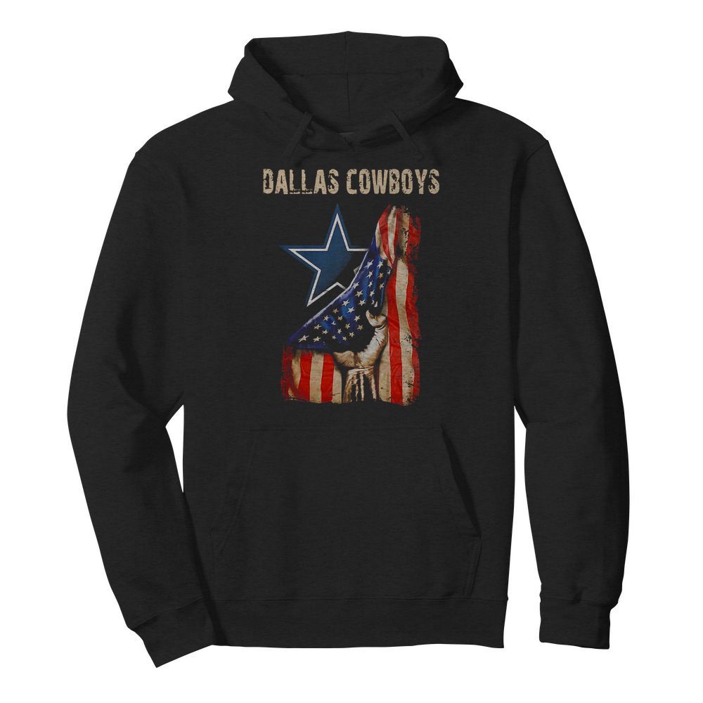 Dallas Cowboys American Flag Independence Day  Unisex Hoodie