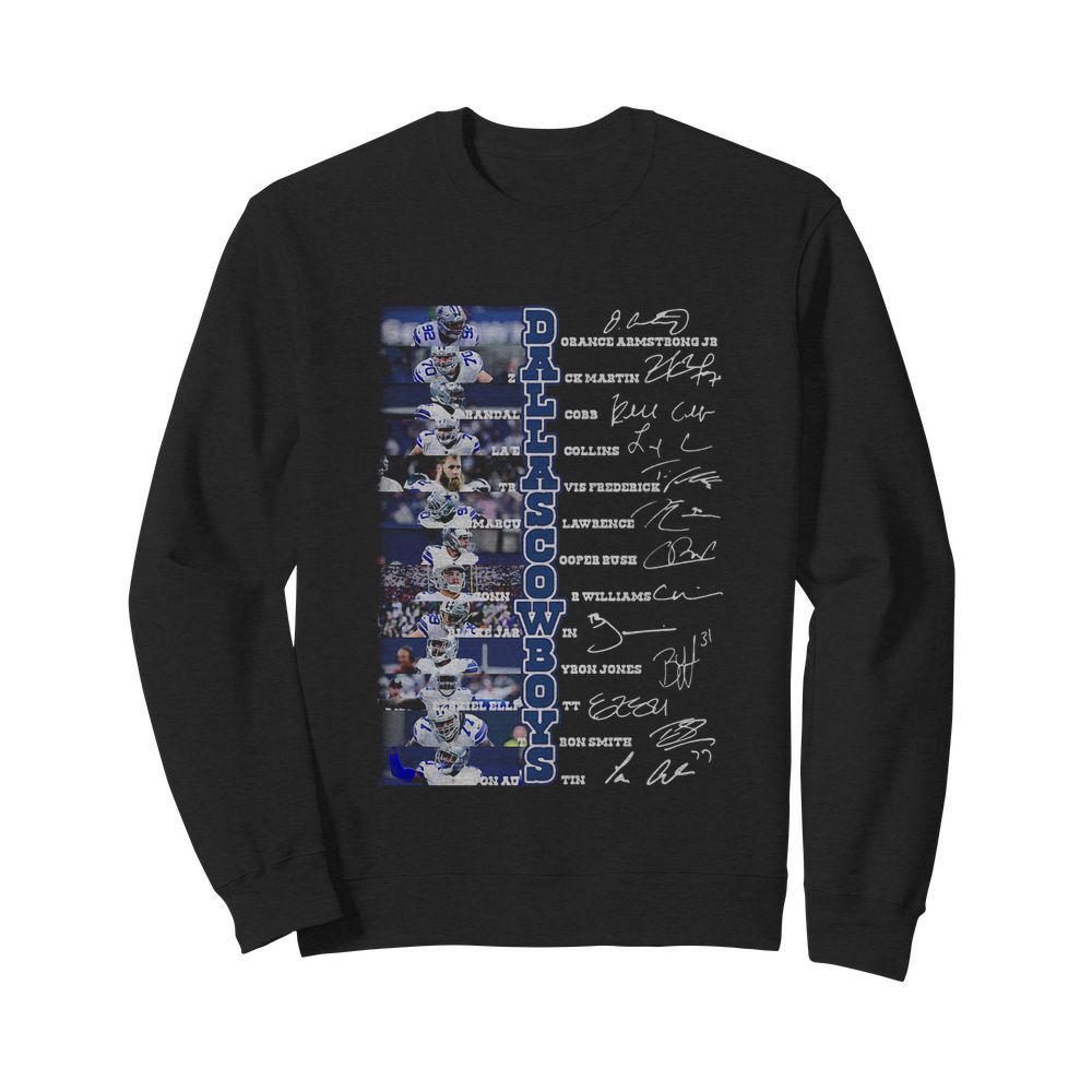 Dallas cowboys football team players signatures  Unisex Sweatshirt