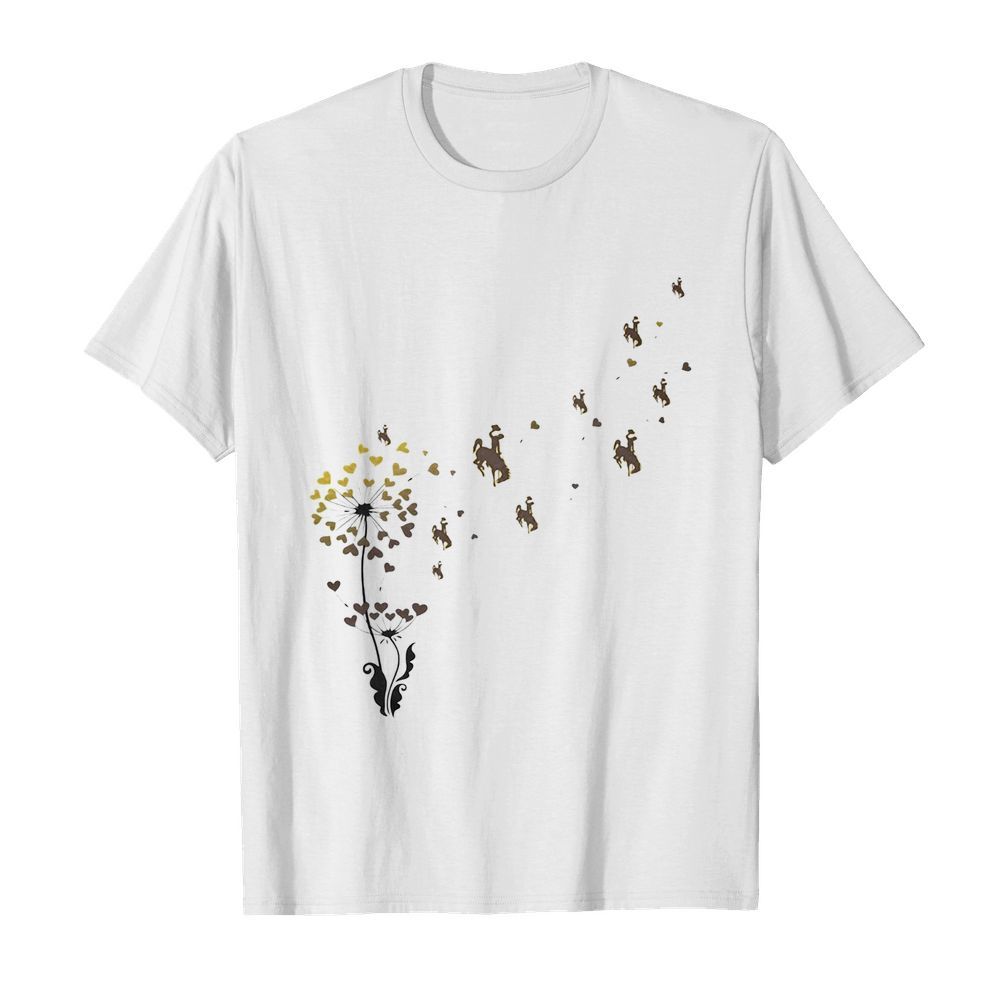 Dandelion flower wyoming cowboys logo shirt