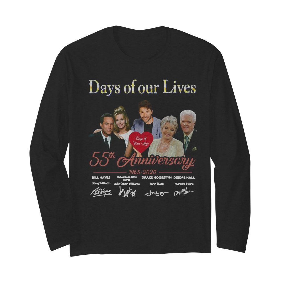 Days of our lives 55th anniversary 1965 2020 signatures  Long Sleeved T-shirt 