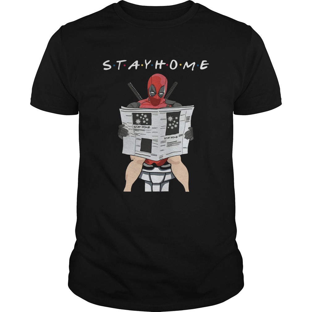 Deadpool On Toilet Stay Home shirt