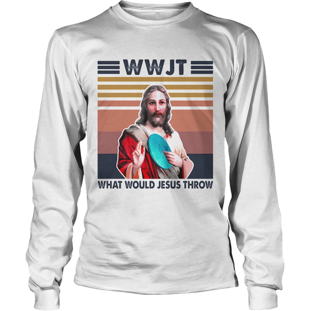 Disc golf wwjt what would jesus throw vintage  Long Sleeve