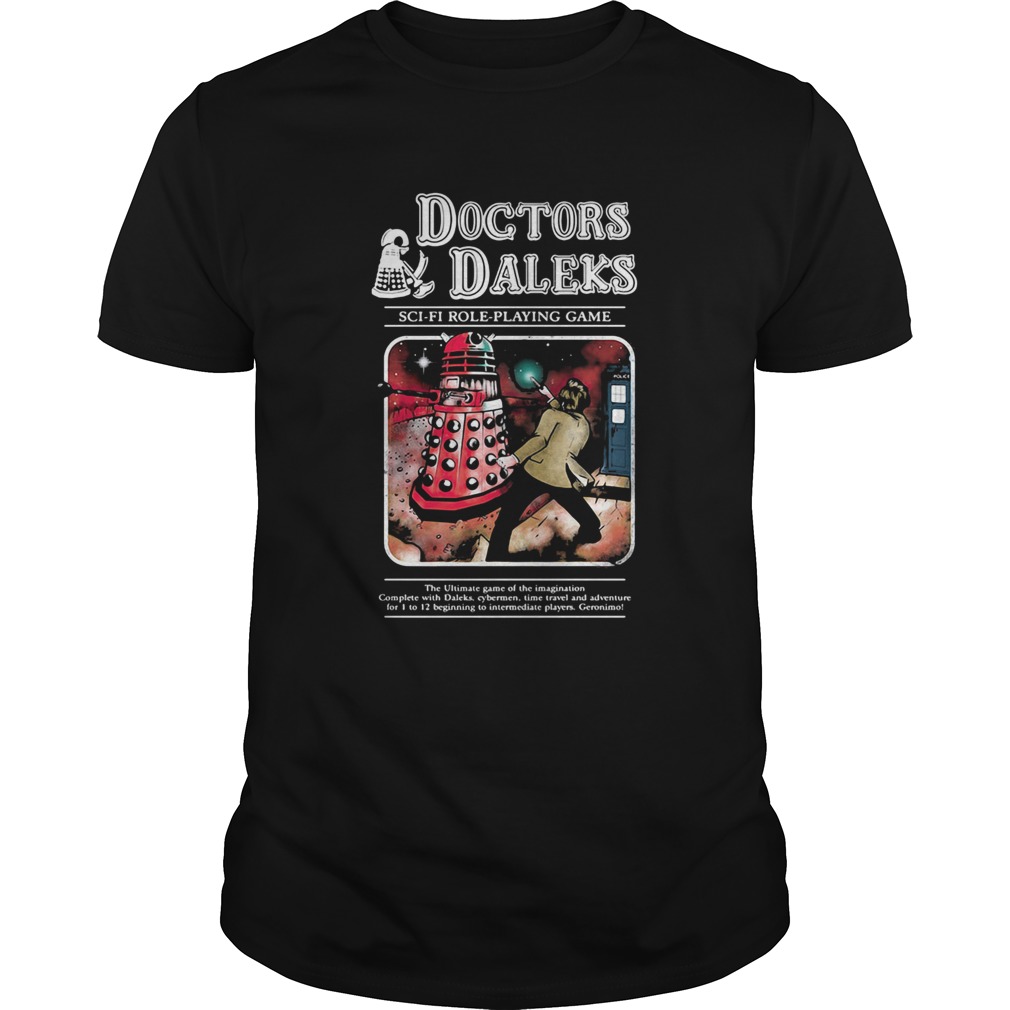 Doctor and Daleks SciFi Role playing game shirt