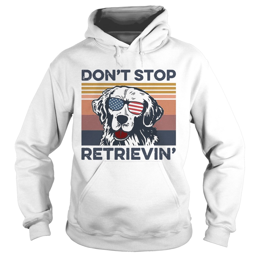 Dog Golden Dont Stop Retrievin Vintage  Hoodie