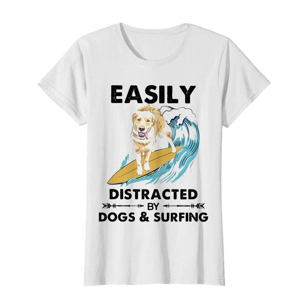 Dog labrador easily distracted by dogs and surfing  Classic Women's T-shirt