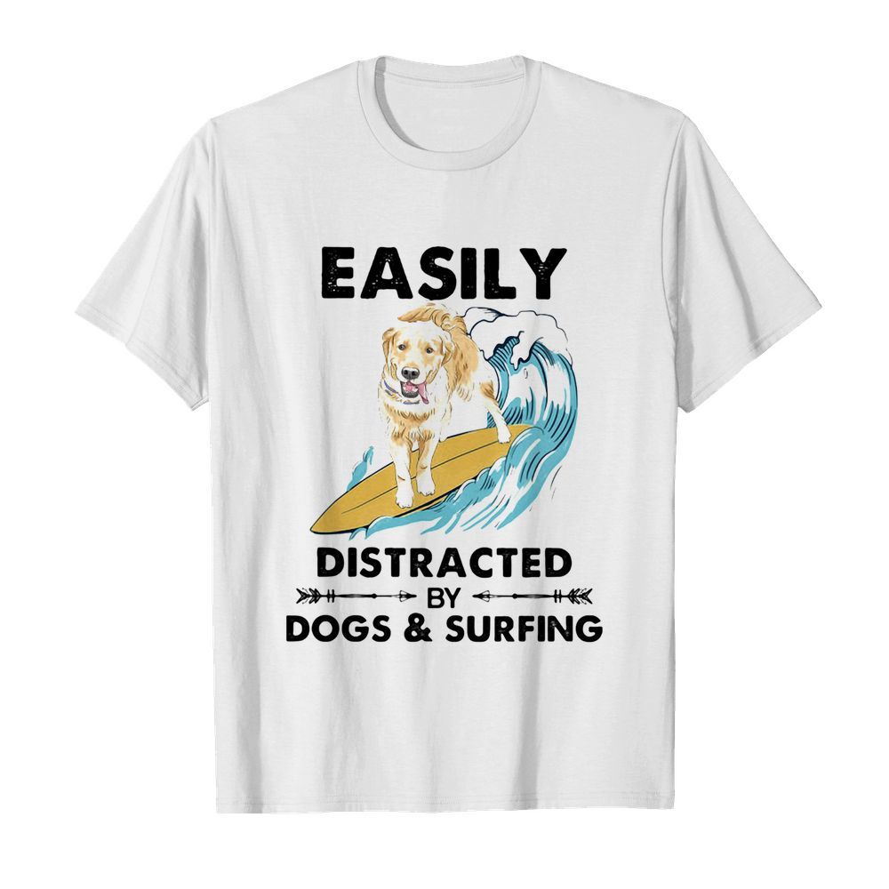 Dog labrador easily distracted by dogs and surfing  Classic Men's T-shirt