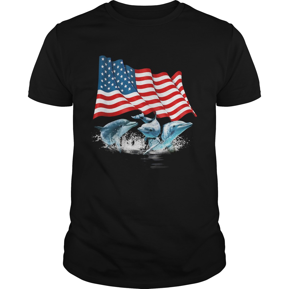 Dolphins american flag independence day shirt