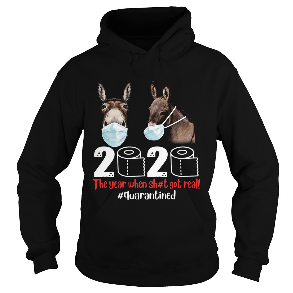 Donkey mask 2020 the year when shit got real quarantined toilet paper  Hoodie