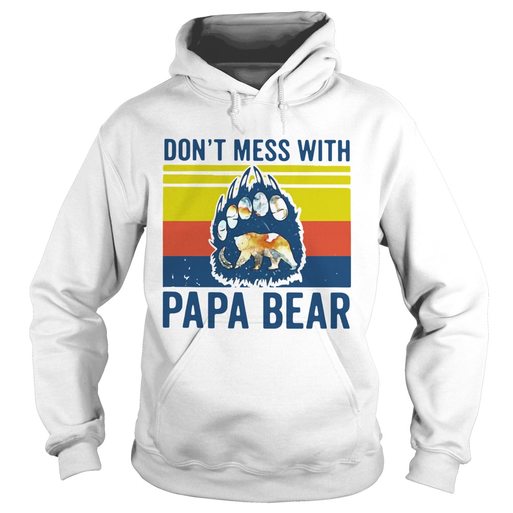 Dont Mess With Papa Bear Vintage  Hoodie