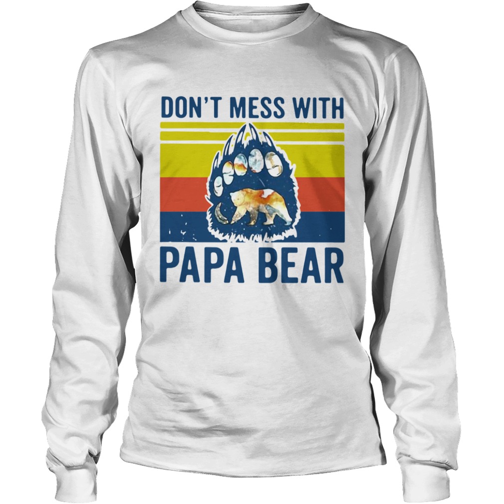 Dont Mess With Papa Bear Vintage  Long Sleeve