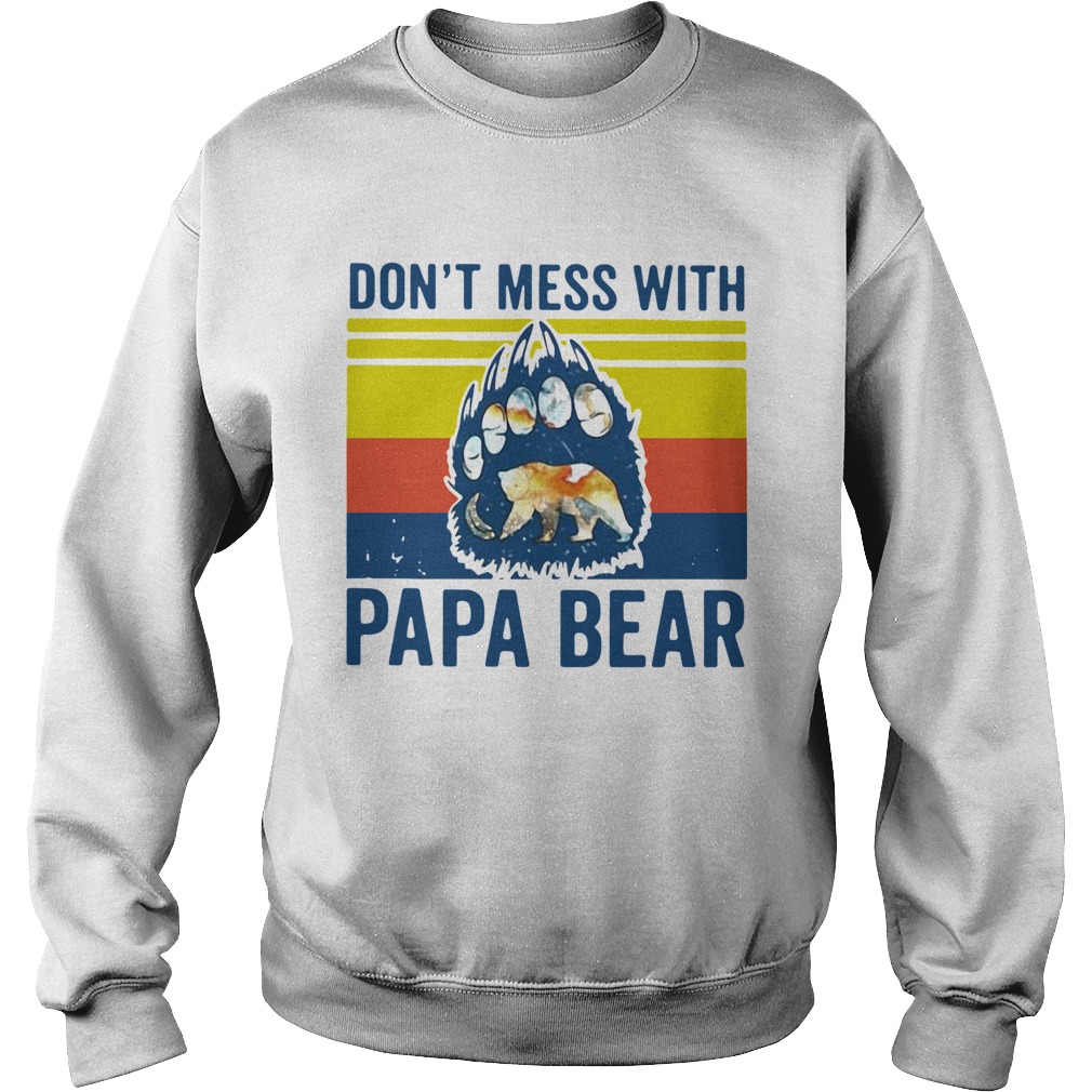 Dont Mess With Papa Bear Vintage  Sweatshirt