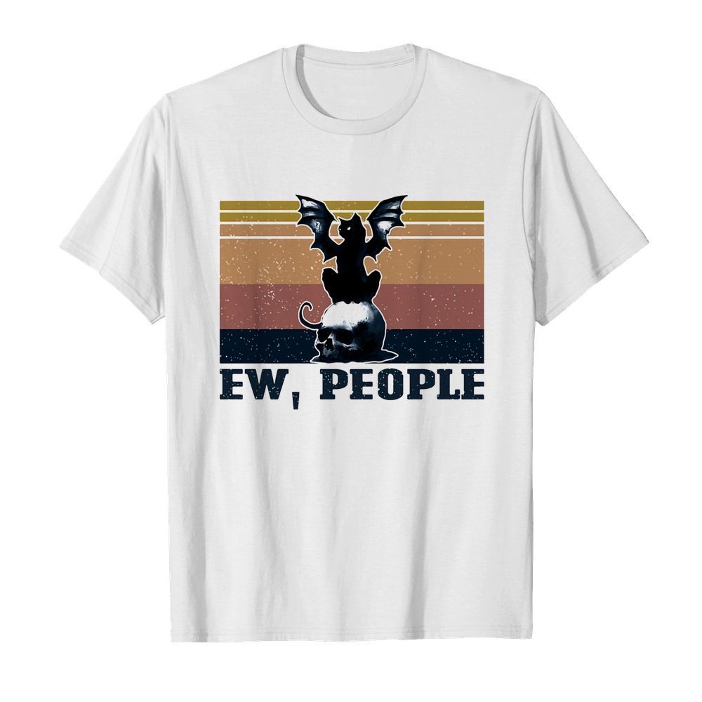 Ew people Cat skull vintage shirt